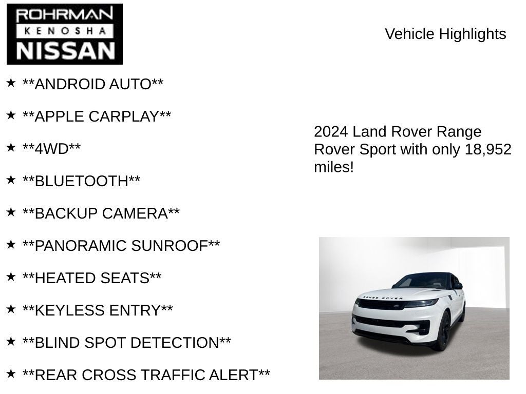 2024 Land Rover Range Rover Sport SE
