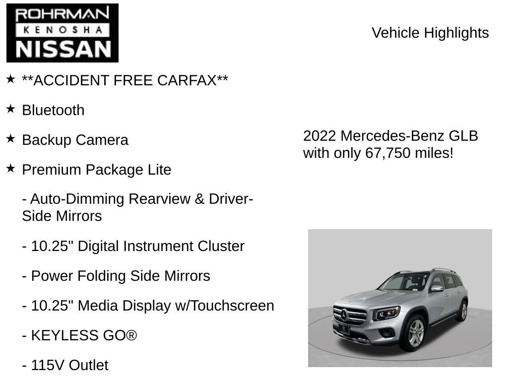 2022 Mercedes-Benz GLB GLB 250 4MATIC®