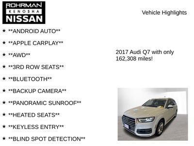 2017 Audi Q7 3.0T Premium Plus quattro