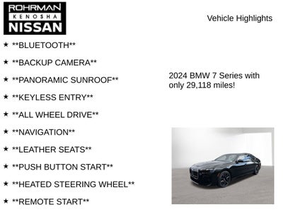 2024 BMW 7 Series 760i xDrive Premium Package M Aero