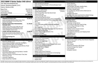2022 BMW 5 Series 540i xDrive