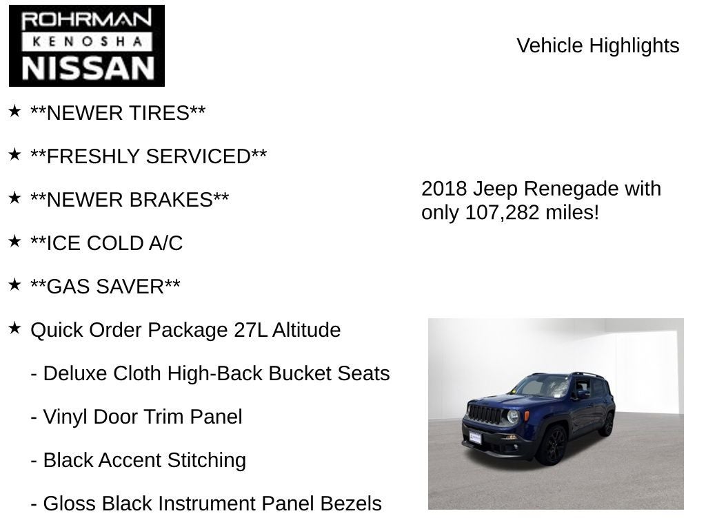 2018 Jeep Renegade Latitude