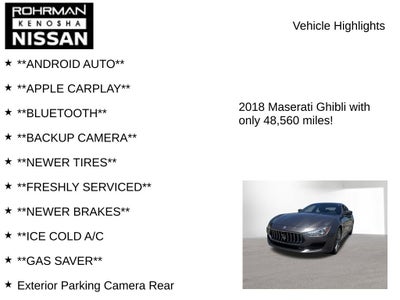 2018 Maserati Ghibli Base