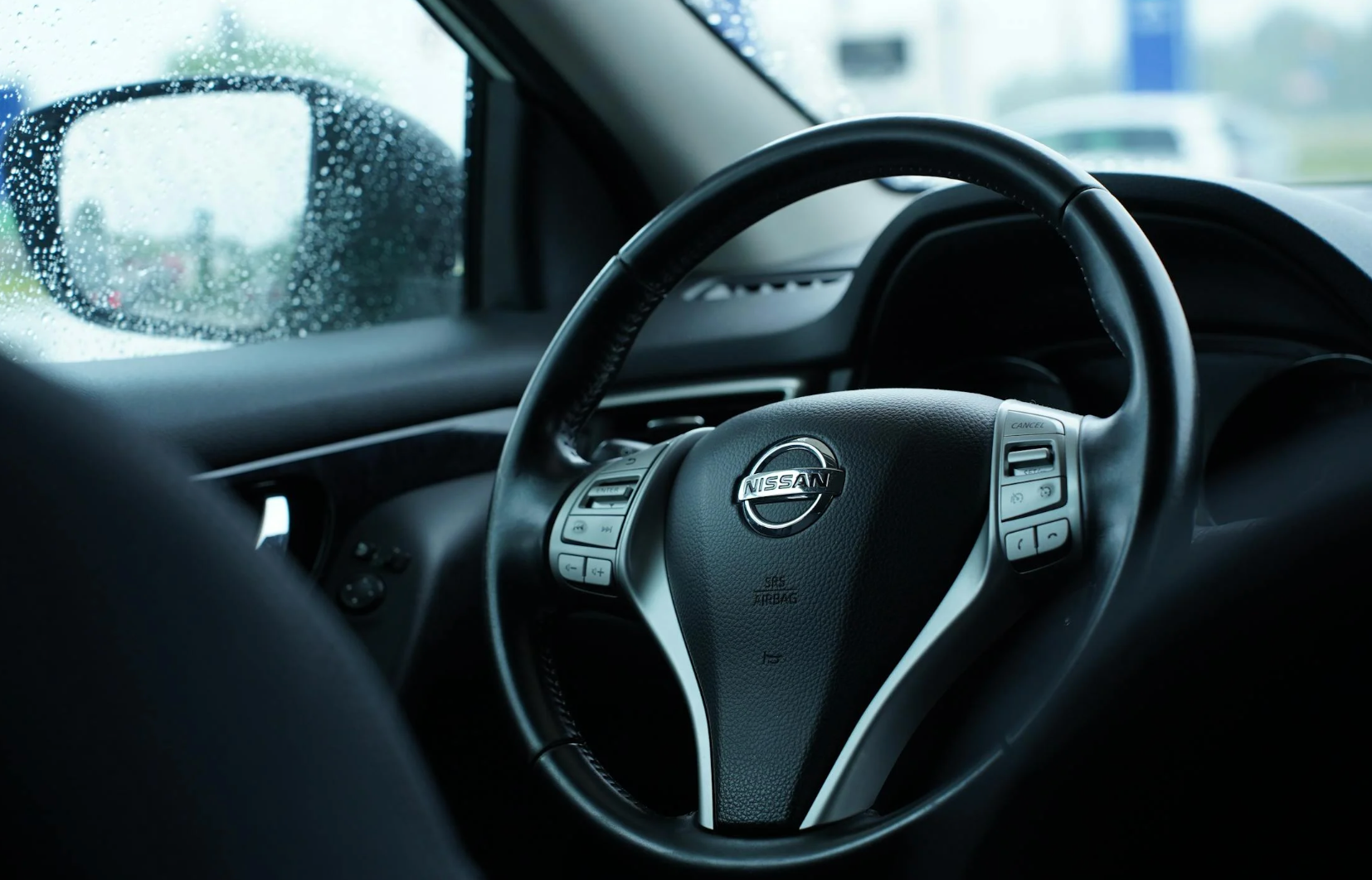 Steering Wheel of Nissan Car